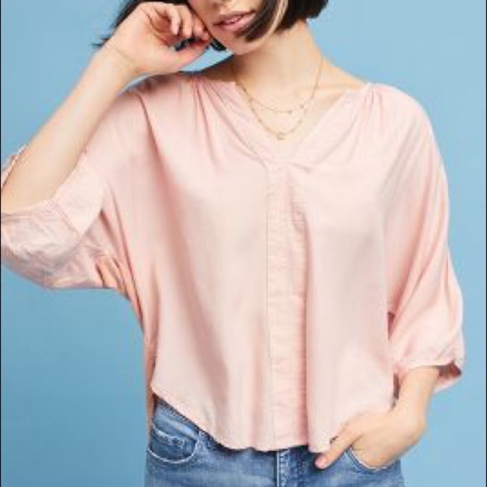 Anthro porridge pink blouse